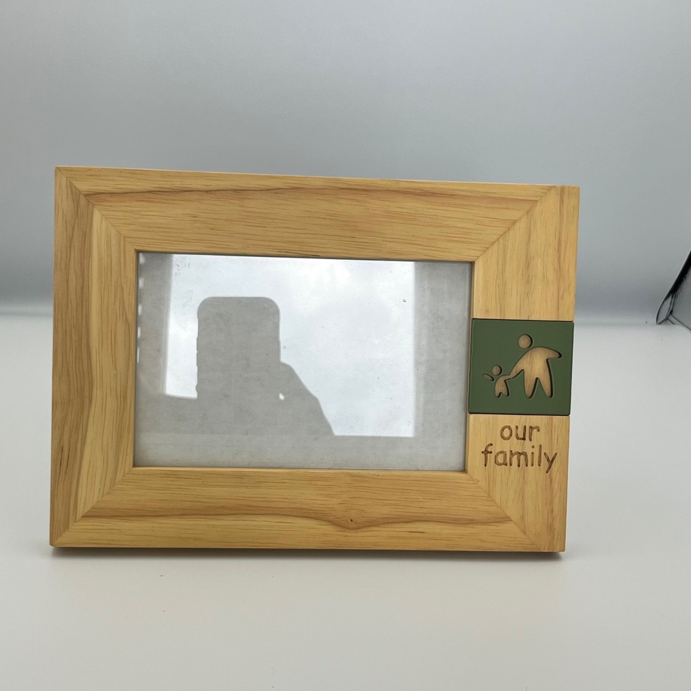 Rare Woods Our Family Wooden Photo Picture Frame Tabletop Decor